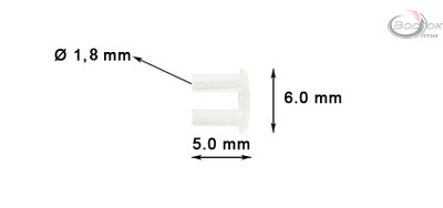 Втулка пластмасова діаметр 1,8мм (уп.100 шт.)