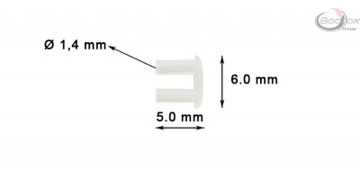 Втулка пластмасова дiаметр 1,4мм (уп.18 шт.)